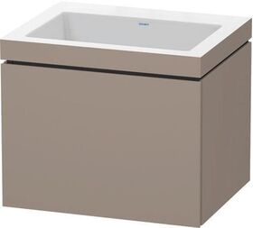 Duravit Waschtischset L-CUBE 600x480mm 1 Ausz. o HL we ma ES Ah mitte