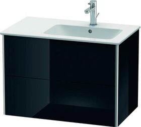 Duravit Waschtischunterbau XSQUARE 560x810x478mm Be re schwarz hochglanz