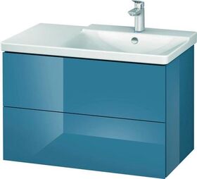 Duravit Waschtischunterbau L-CUBE 820x481x555mm stone blue hochglanz