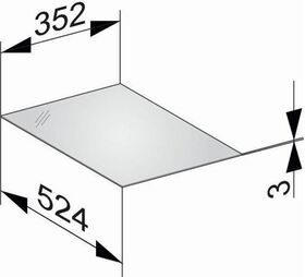 Keuco Abdeckplatte EDITION 11 Cristallinglas 352x3x524mm trü