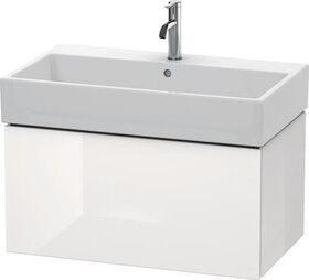 Duravit Waschtischunterbau L-CUBE 784x459mm 1 Ausz. we hgl ES Ahorn mitte