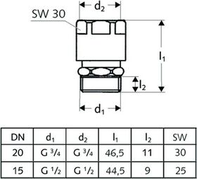 Schell Durchfluss-Rohrbelüfter Bauform C chrom 1/2Zoll