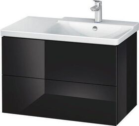 Duravit Waschtischunterbau L-CUBE 820x481x555mm schwarz hochglanz