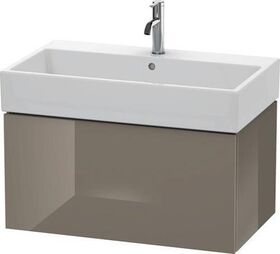 Duravit Waschtischunterbau L-CUBE 394x784x459mm flannel grey hochglanz