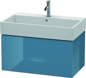 Duravit Waschtischunterbau L-CUBE 394x784x459mm stone blue hochglanz