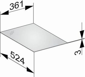 Keuco Abdeckplatte EDITION 11 Cristallinglas 361x3x524mm we