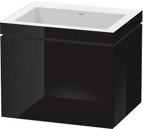 Duravit Waschtischunterbau L-CUBE m WT Vero Air 500x600x480mm o HL sw hgl