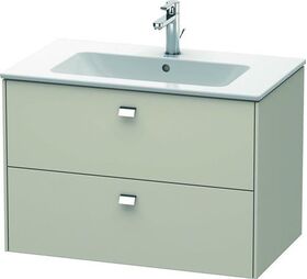 Duravit Waschtischunterbau BRIOSO Griffe chrom 553x820x479mm taupe matt