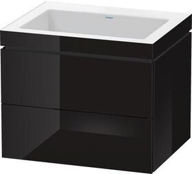 Duravit Waschtischunterbau L-CUBE m WT Vero Air 500x600x480mm o HL sw hgl