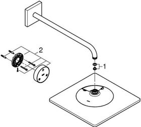 Grohe Kopfbr RAINSHOWER SMARTCONNECT 310 422mm eckig chr