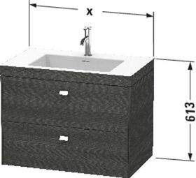 Duravit Waschtischunterbau BRIOSO 613x800x480mm WT Vero Air o HL we hgl