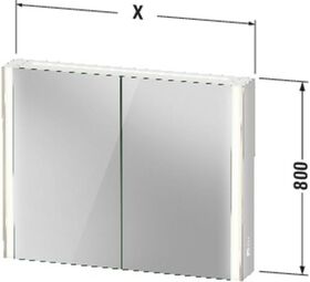 Duravit Spiegelschrank XVIU Icon-Version 800x1020x156mm Prof Cham ma