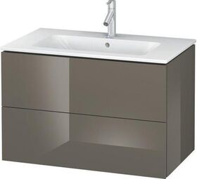 Duravit Waschtischunterbau L-CUBE 820x481x550mm flannel grey hochglanz