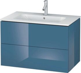 Duravit Waschtischunterbau L-CUBE 820x481x550mm stone blue hochglanz