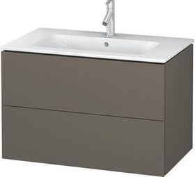 Duravit Waschtischunterbau L-CUBE 820x481x550mm flannel grey seidenmatt