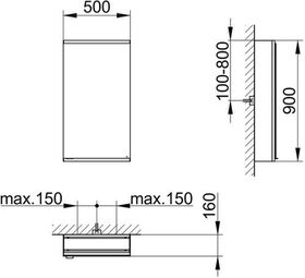 Keuco Spiegelschrank ROYAL MODULAR 2.0 Breite 500mm Höhe 900mm Tiefe 160mm