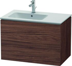 Duravit Waschtischunterbau L-CUBE 550x820x481mm Be links nussbaum dunkel