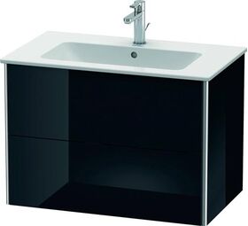 Duravit Waschtischunterbau XSQUARE 560x810x478mm schwarz hochglanz