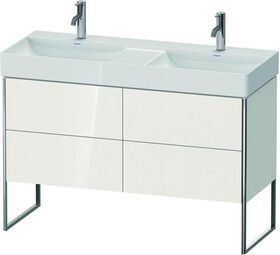 Duravit Waschtischunterbau XSQUARE 731x1184x460mm, 4 Auszüge weiß hochglanz