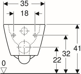 Geberit Wand-Tiefspül-WC SMYLE Square Rimfree, geschlossene Form weiß KT