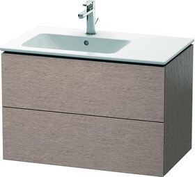 Duravit Waschtischunterbau L-CUBE 550x820x481mm Be links eiche kaschmir