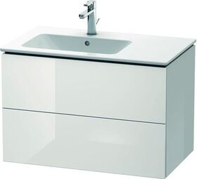 Duravit Waschtischunterbau L-CUBE 550x820x481mm Be links weiß hochglanz