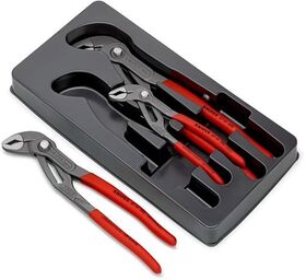 Zangensatz Cobra®-Paket Inh.3tlg.grau atram.Kunststofftiefziehteil KNIPEX