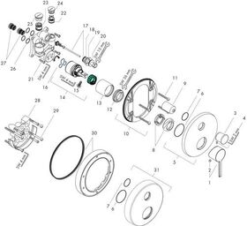 Einhebel-Wannenmischer AXOR STARCK DN 15 UP m integ Sich-kom chrom