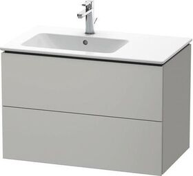 Duravit Waschtischunterbau L-CUBE 820x481mm 2 Schubk we ma ES NB mitte