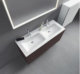 Duravit Waschtischunterbau L-CUBE 1290x481x555mm eiche dunkel gebürstet