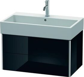 Duravit Waschtischunterbau XSQUARE 397x784x460mm schwarz hochglanz