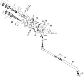 Einhebel-Spültischmischer AXOR UNO2 DN 15, Unterputz für Wandmontage chrom