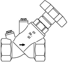 OV KFR-Ventil Aquastrom IG/IG PN 16 ohne Entleerung DN 50 Rp 2ZollxRp 2,