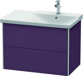 Duravit Waschtischunterbau XSQUARE Be re 565x810x473mm aubergine seidenmatt