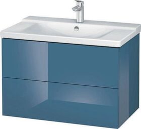 Duravit Waschtischunterbau L-CUBE 820x481x555mm stone blue hochglanz