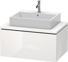 Duravit Waschtischunterbau L-CUBE 820x547mm 1 Ausz. we hgl La ES NB mitte