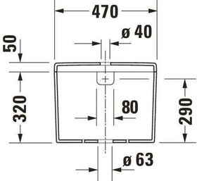 Duravit Spülkasten STARCK 3 475x210mm Anschl un li weiß Wondergliss