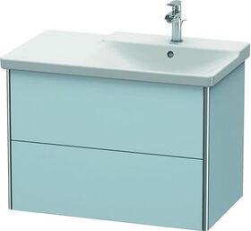 Duravit Waschtischunterbau XSQUARE Be re 565x810x473mm lichtblau seidenmatt