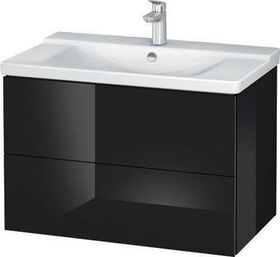 Duravit Waschtischunterbau L-CUBE 820x481x555mm schwarz hochglanz