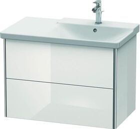 Duravit Waschtischunterbau XSQUARE Be rechts 565x810x473mm weiß hochglanz