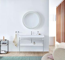 Duravit Waschtischset HAPPY D.2 PLUS 1175x490mm ein Hahnloch weiß seidenmatt