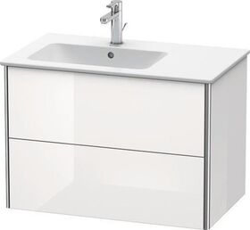 Duravit Waschtischunterbau XSQUARE 810x560x478mm 2 Schubk we hgl ES Ah Mi.