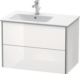 Duravit Waschtischunterbau XSQUARE 810x560x478mm 2 Schubk we hgl ES Ah Mi.