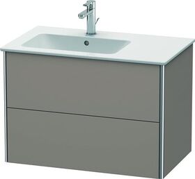 Duravit Waschtischunterbau XSQUARE 560x810x478mm, Becken links basalt matt