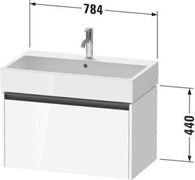 Duravit Waschtischunterbau Ketho.2 784x440x460mm weiß matt