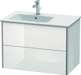 Duravit Waschtischunterbau XSQUARE 560x810x478mm Be links weiß hochglanz