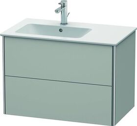 Duravit Waschtischunterbau XSQUARE 560x810x478mm Be links betongrau matt