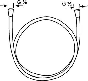 Kludi Brauseschlauch LOGOFLEX DN 15 G 1/2ZollxG 1/2Zollx1250mm chr