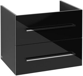 V&B Waschtischunterschrank AVENTO 630x514x452mm Crystal Black