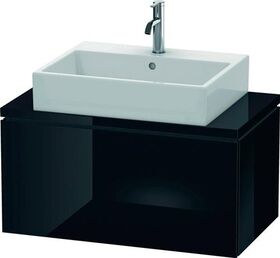 Duravit Konsolenunterschrank L-CUBE 400x820x477mm schwarz hochglanz